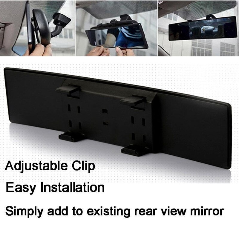 1Pcs 300mm Curved Rear View Mirror Universal Wide Angle Rear View Mirror Car Interior Mirrors Rearview Mirror