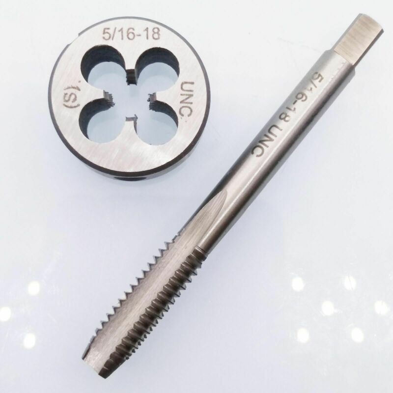 Hss höghastighetsstål 5/16-18 unc tap & die kit högra verktyg 2 st / set elverktyg träbearbetning
