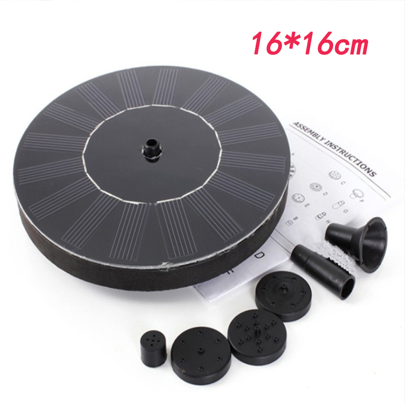 Garden Solar Fountain Suspended Outdoor Pool Water Floating Fountain Garden Pool Decoration Tool Garden Landscaping Gadgets: 16cm-no lights