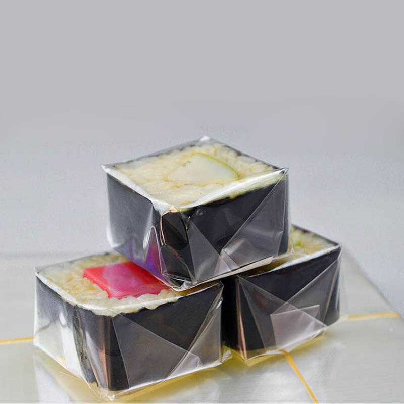 Sushi Plastic Film Transparent Clear Cellophane Baking Biscuit Cookies Food Grade Packing Sheet Rice Ball Wrapper