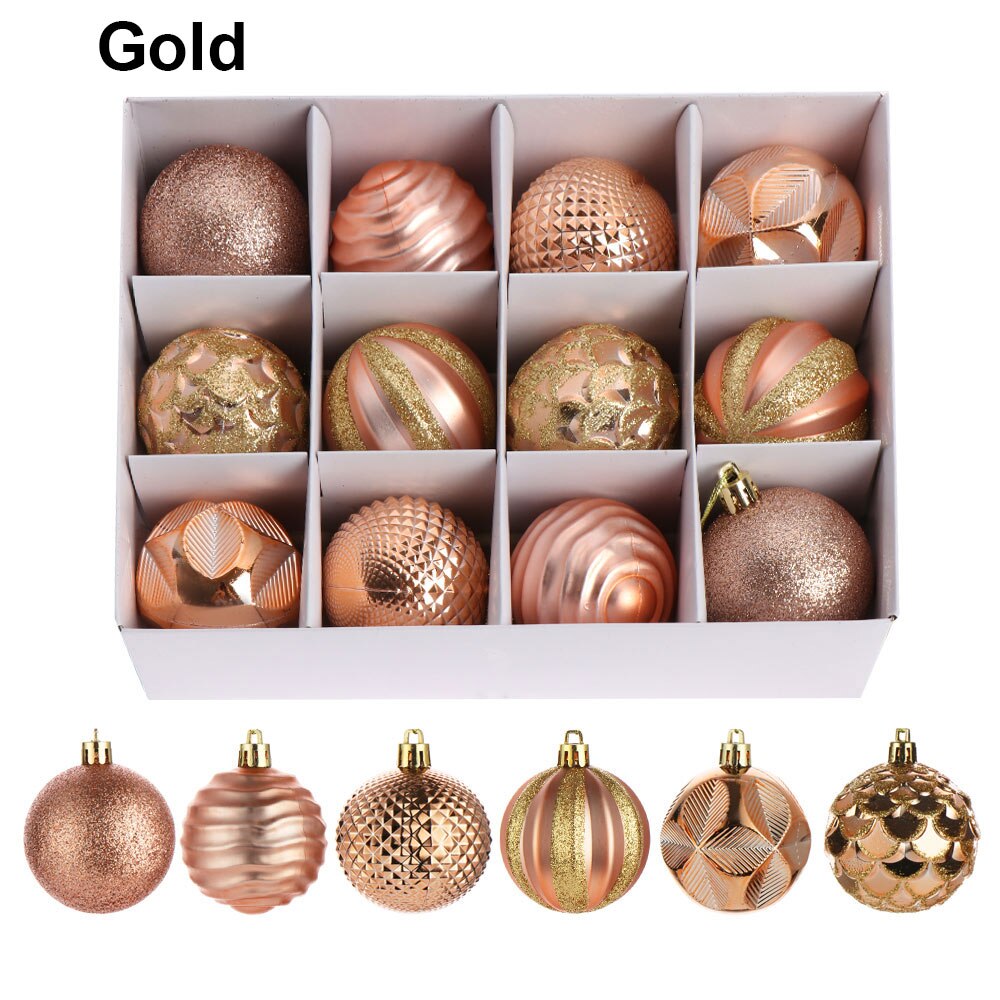 Plastic Ball Bauble Pendant Xmas Hanging DIY Home Christmas Tree Decoration Party Supplies 2021New: gold