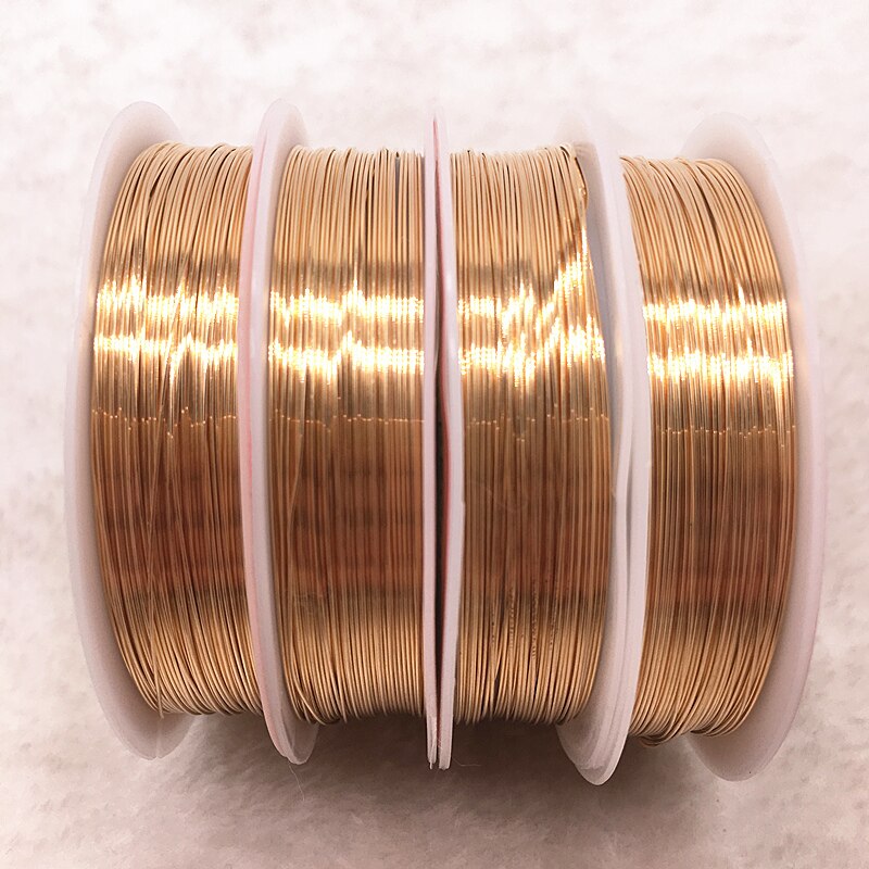 Hurtownie 0.3/0.4mm kolorowe miedziane druty żyłka do nawlekania koralików do tworzenia biżuterii DIY bransoletka: rose gold / 0.3mm(17m)