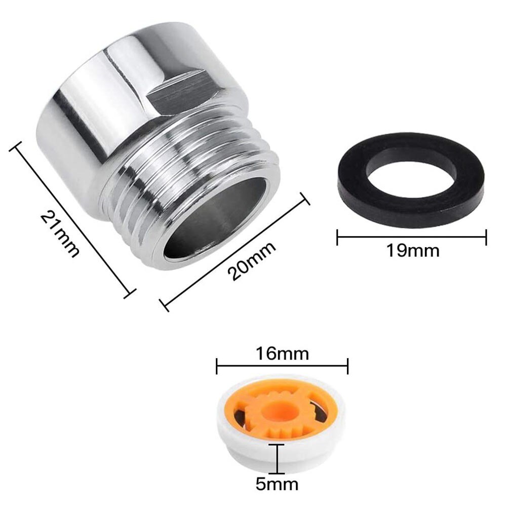 7pcs/Set Shower Flow Reducer Limiter Set G1/2 Adapter Shower Head Water Saving Valve With Washer Bathroom Accessories