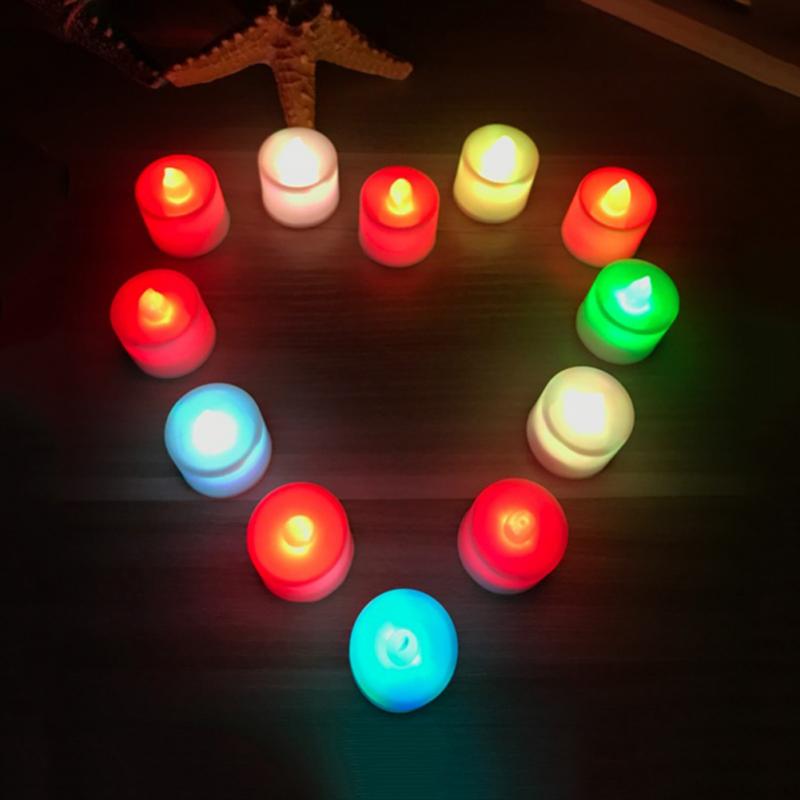 Velas de luz LED con forma de vela pequeña, velas creativas Led, velas sin llama a batería, decoración de de cumpleaños para el hogar, boda