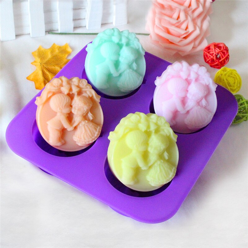 15 Shapes Silicone Soap Molds 3D Handmade Soap Making Resin Clay Candle Chocolate Jelly Ice Tubes Moulds Fondant Cake Decorating: angels