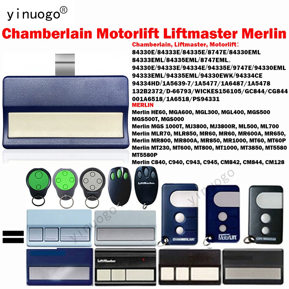 Chamberlain Liftmaster Motorlift 84335E 84330E 84333E 84330EML 84333EML 84335EML 94335E Afstandsbediening D-66793 1A6518 1A5639-7