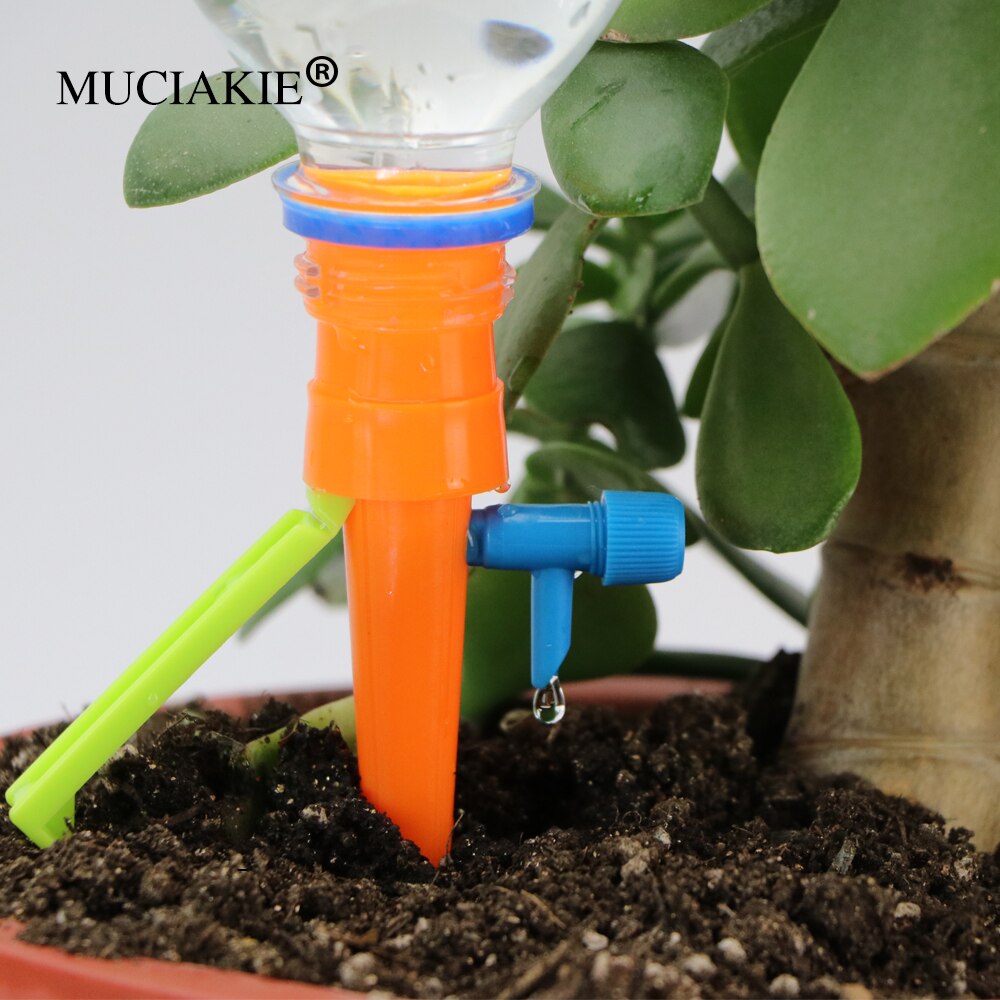 12PCS Automatic Plant Self Watering Spikes System with Slow Release Control Devices With Anti-tilt Anti-down Bracket Suitable