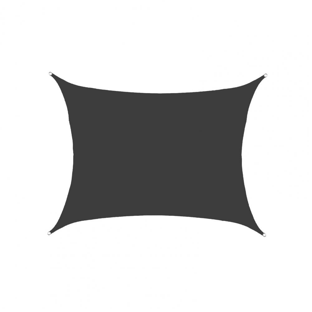 Reusable outdoor awning, rectangular, sun and shade, waterproof, wear-resistant, dustproof, for garden, patio, canopy, swimming yard, sun and shade: Black