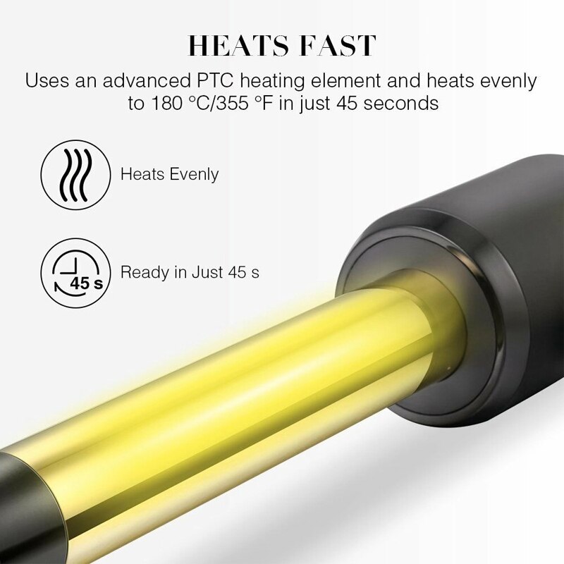 Hair Curler 2 in 1 Hair Curly Iron Wand Roller Hair Waver Ceramic Hair Curlers LCD Display Salon Hair styling Tool