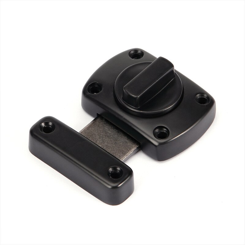 1pcs Universal Door Latch Gate Latch Security Sliding Door Lock Door Bolt Zinc Alloy With Screws Latch: Black trumpet