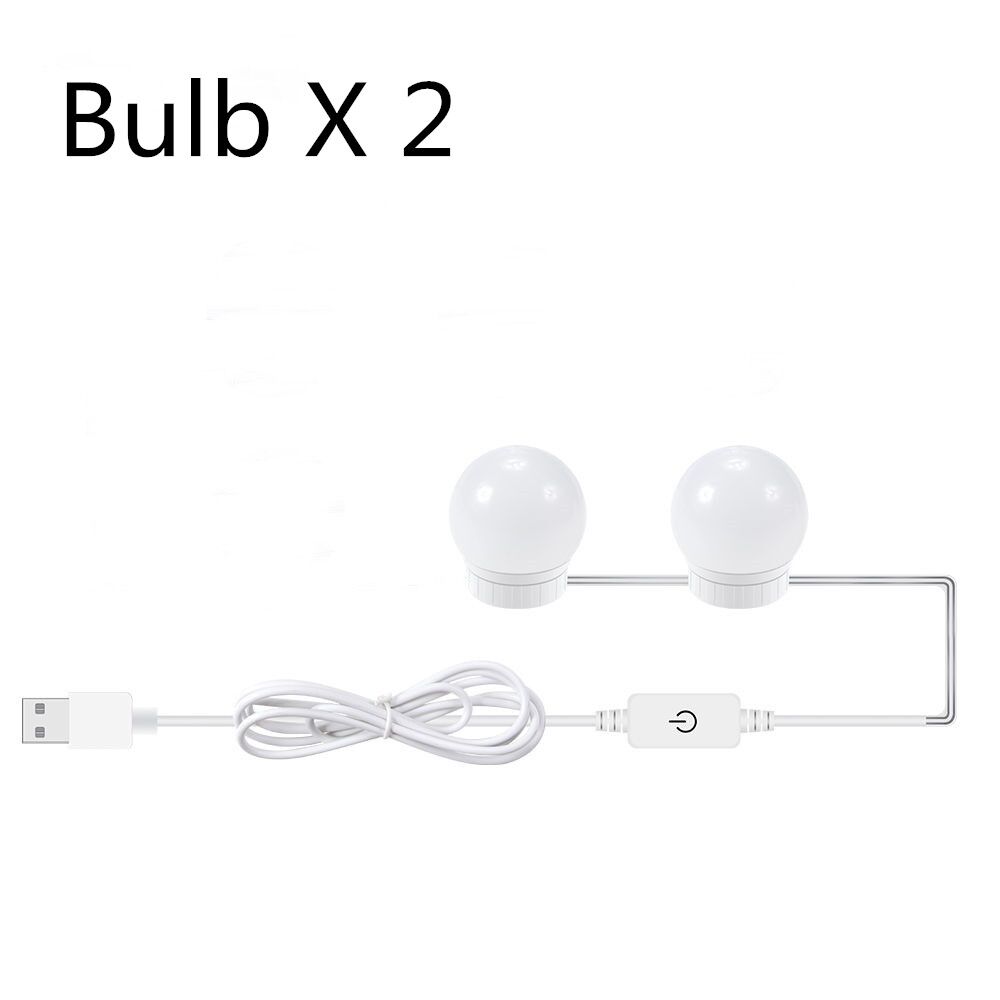 Maquillaje LED lámpara de luz de bulbo 12V Luz de relleno 2 6 de 10 a 14 Uds Hollywood espejo de vanidad lámpara atenuación de iluminación para tocador: 2 Bulbs