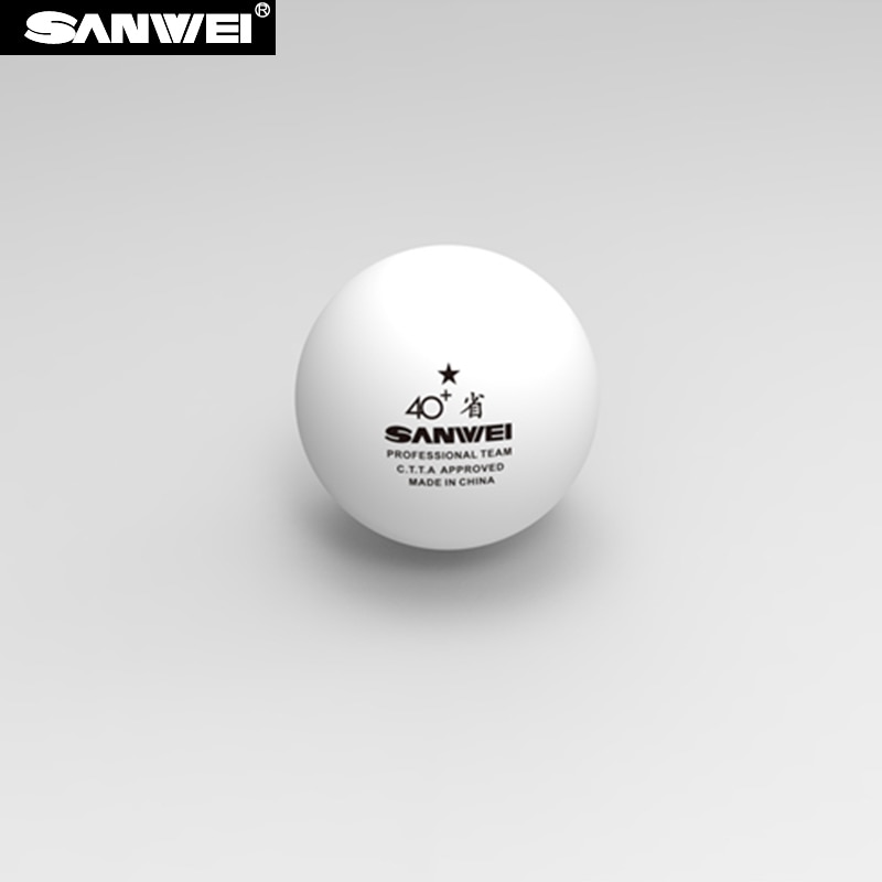 SANWEI-pelotas de plástico para tenis de mesa, 100 pelotas, 1 Estrella, 40 + ABS, material