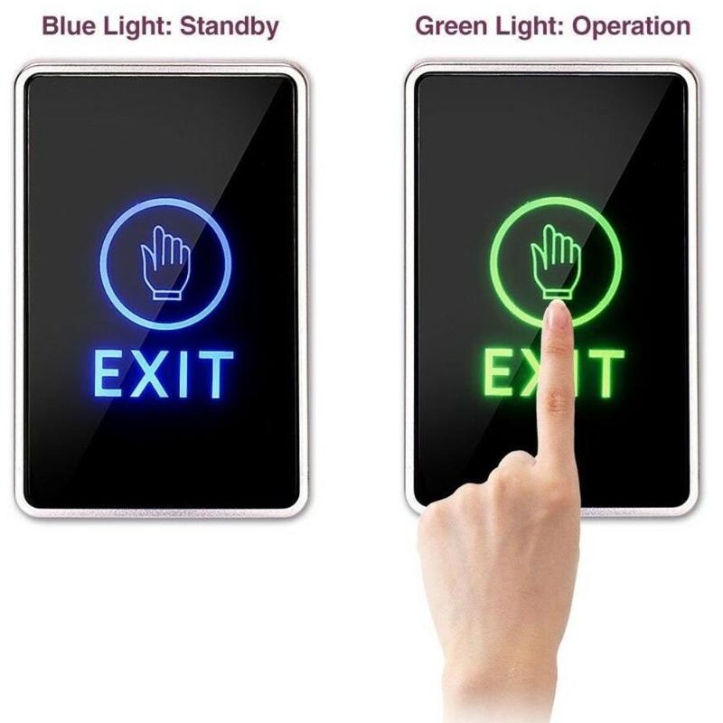 DC 12 V Door Safety Fingerprint Recognition Device Touch Exit Button Infrared Sensor Door Switch for Door Access Control System