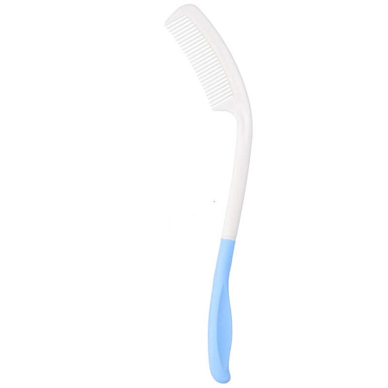 Reusable Adult Diaper for Elderly Disabled Long Handle Comb Ergonomic Curved Handles Comb for Elderly Hand Disabled People