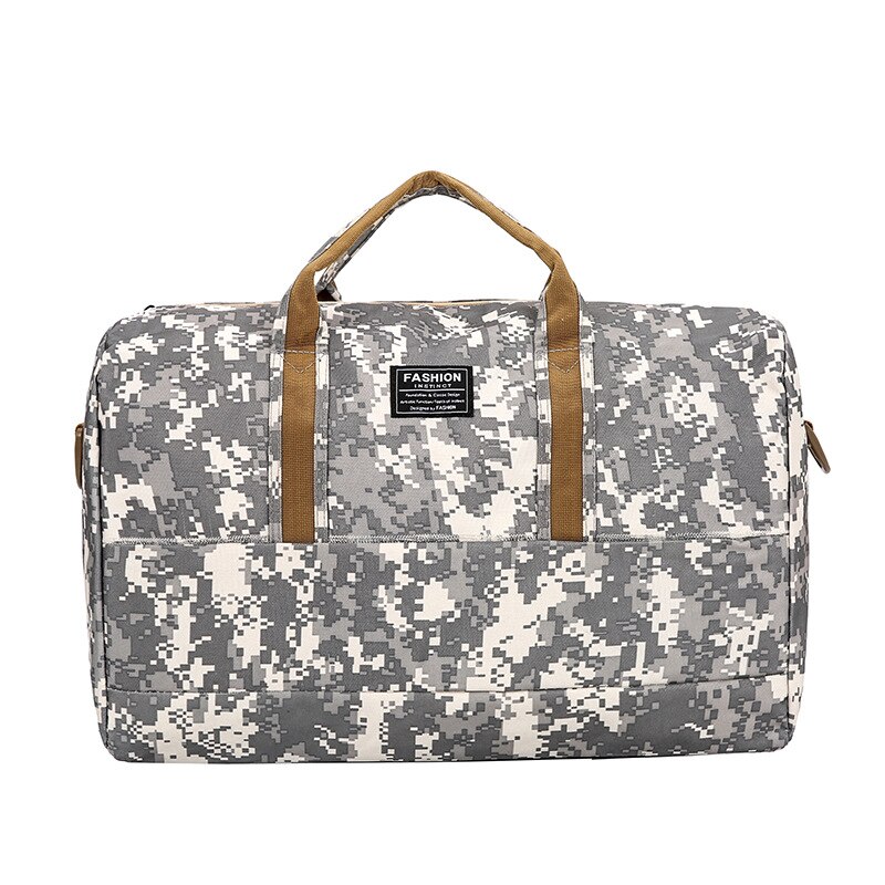 Sac de voyage à main grand Volume | Sac de Camouflage, sac de sport rétro: Camouflage Gray