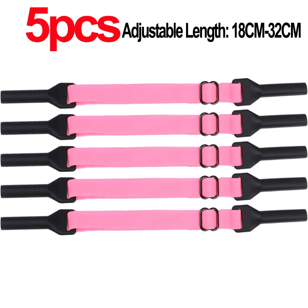 1/5pcs Glasses Chain For Kids Adults Sunglasses Strap Children Glasses Safety Band Strap Retainer Cord Holder Sport Glasses Rope: Red
