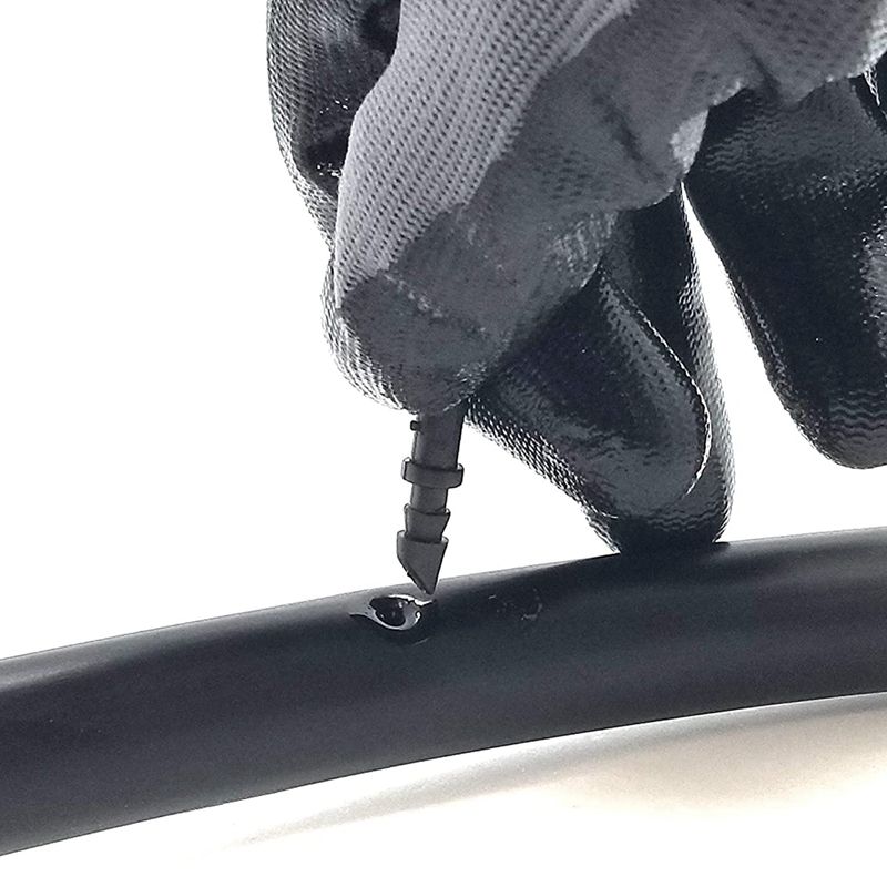 1 sett micro-flow drypp vanning vanningssett system og 100 pakker med mothager 1/4 tommers drypp vanning 4- veis tverrkobling