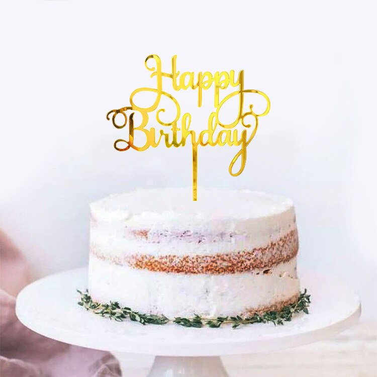 Krone gratulerer med dagen kake topper kake innlegg dekorere rekvisita akryl rosa måke topper cupcak flagg bursdagsfest dekorasjon: måke 3