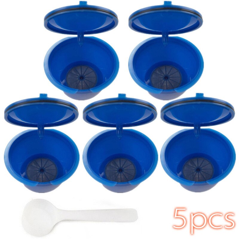 6pcs/pack use 150times Dolce Gusto Coffee Capsule Plastic Capsule Refillable Reusable Compatible with Nescafe Dolce Gusto refill: Royal Blue