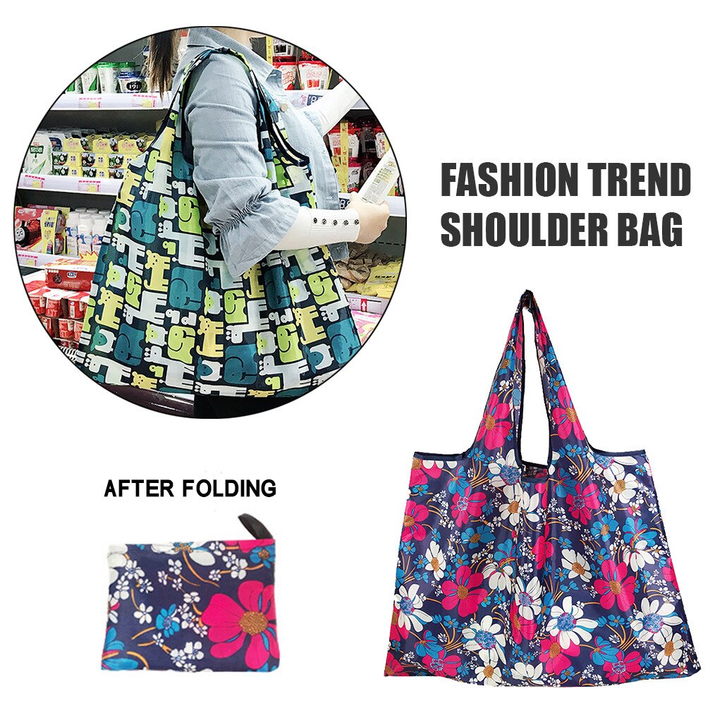 Eco Shopping Reizen Schoudertas Tote Handtas Folding Herbruikbare Handtas Tote Bag Vrouwen Grote Schoudertassen #6.29