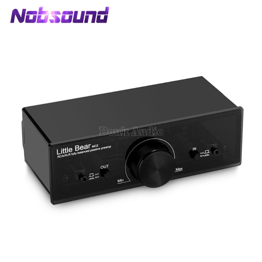 Nobsound Little Bear MC2 Fully Balanced Passive Preamp Pre-Amplifier XLR/RCA Controller Audio Signal Switcher