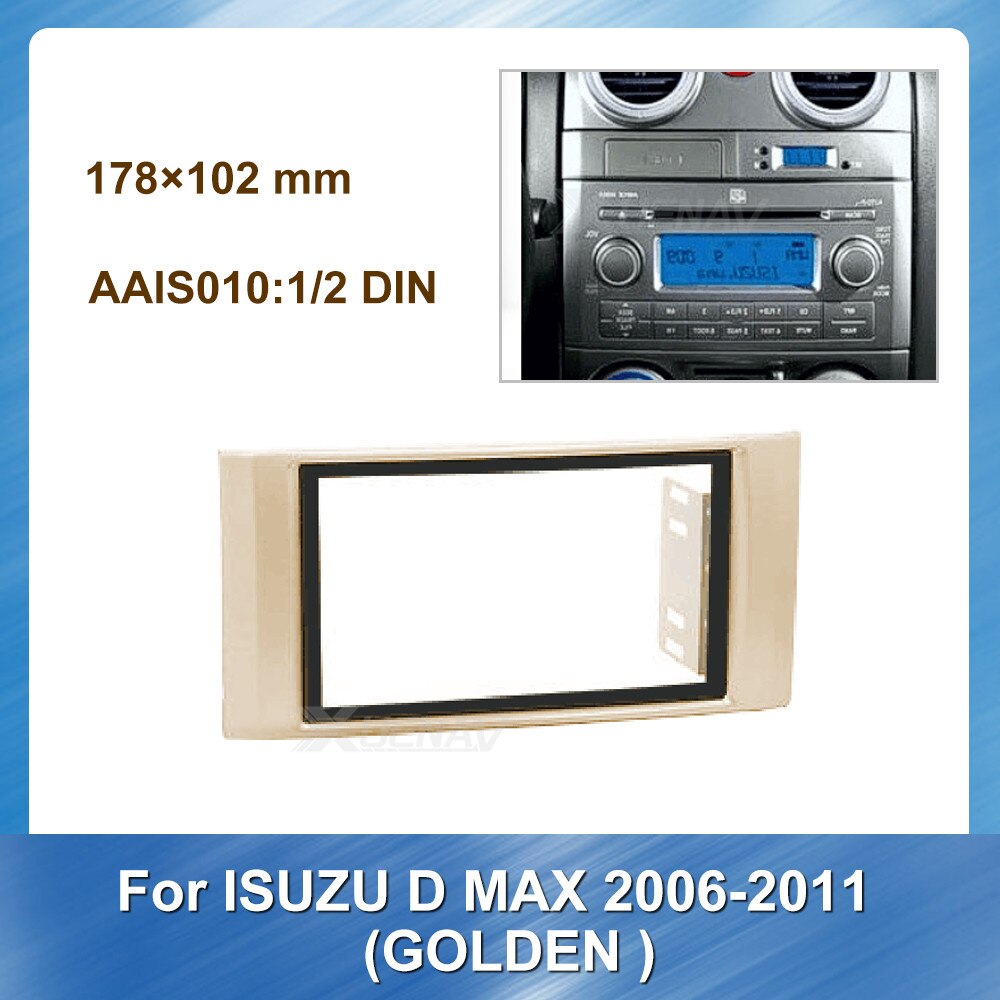 UGAR 11-482 Kit Doppio DIN Fascia Radio Compatibile Per Isuzu D-Max (2006-2011) - Plastica ABS, Colore Nero
