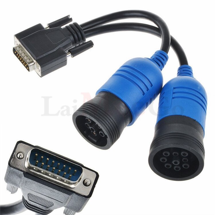 Pn 405048 6- And 9-Pin Y Deutsch Cummins Adapter For Nexiq OBD 2 cable Usb Link Diesel Truck Diagnose Interface
