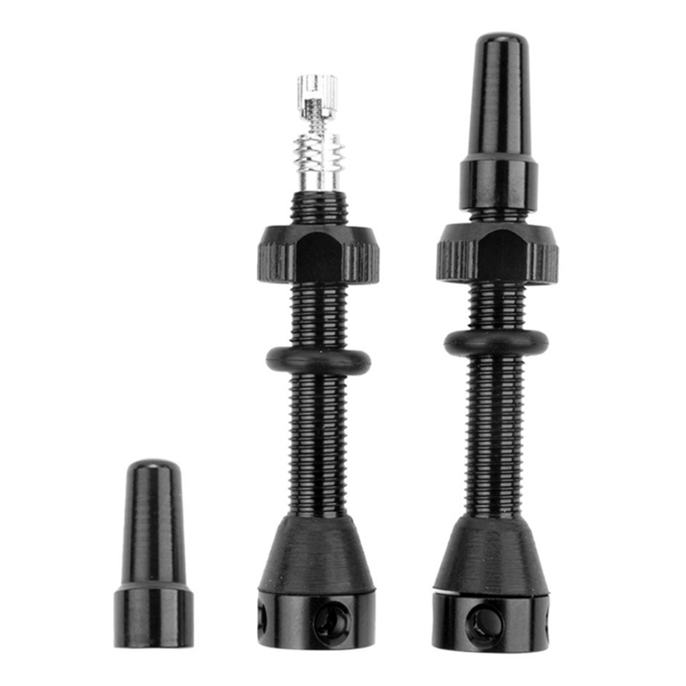 Bicycle Tire Valves 2pcs 40mm CNC Alloy Stem with Cap Tubeless Tire Presta Waterproof Cycling Element for MTB Mountain Road Bike