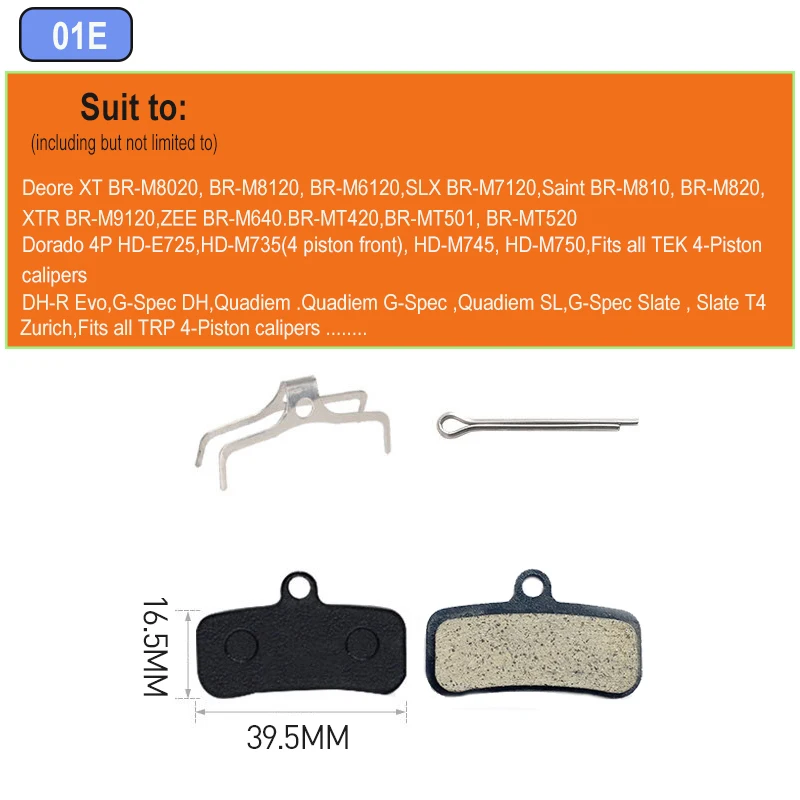 10 paia discoteca freno bici pastiglie freno per Shimano santo BR-M810 M820 Zee M640 XTR-M9120 Deore XT BR-M8020 M8120 BR-MT420 HD M745