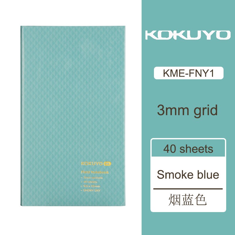 KOKUYO-libro de cuentas de campo, libreta de 3mm con formato cuadrado, campo práctico, portátil, cuadrícula, 1 Uds.: smoke blue