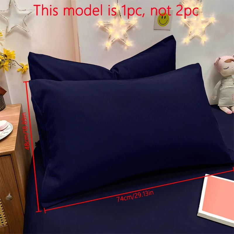 1 Piece Of Matte Solid Color Pillowcase, Bedroom Pocket Sealed Soft Pillowcase, Bedding: MULTI