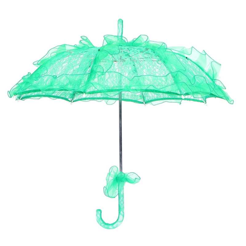 artificial flowers Wedding Bride Umbrella Unique Foldable Lace Fabric Parasol Umbrella Performance Props for Needlework