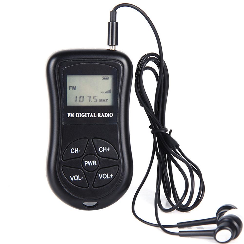 Lcd-scherm Persoonlijke Mini Digitale Fm Radio Met Oortelefoon Draagbare Digitale Fm Radio Continu Worden Gebruikt Voor 50 - 60 uur