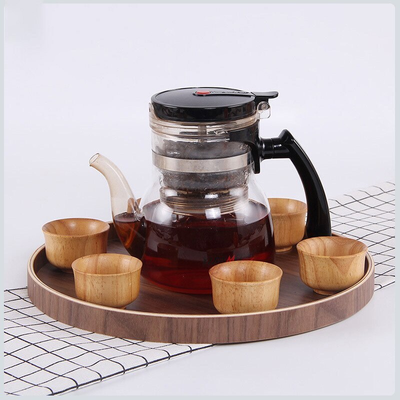 Japansk stil naturlig træ termokop til kaffe øl krus varmeisolering vand kopper sæt tekop drinkware ^ 1
