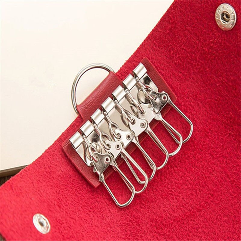 PU Leather Car Key Wallets Solid Color Key Holder Housekeeper Keys Organizer Key Case For Women Men Unisex 3149