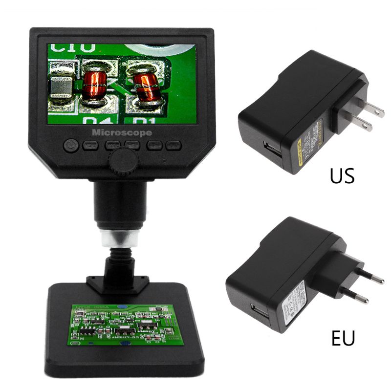 G600+ 600X HD 3.6MP 8 LED Portable LCD Digital Microscope 4.3" Electronic HD Video Microscopes Endoscope Magnifier Camera