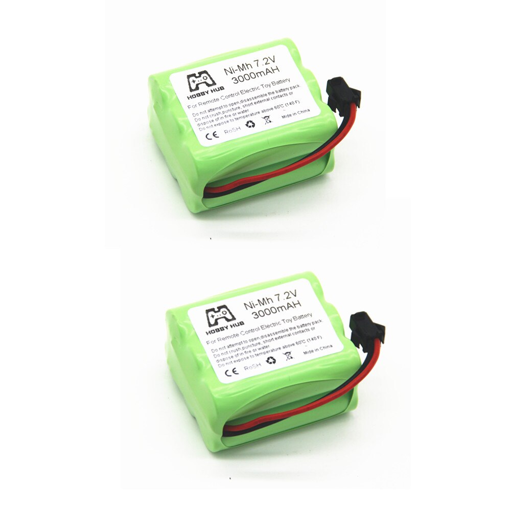 Ni -mh 3000 mah 7.2v aa oppladbart batteri til rc bil telerobot båt tank leketøy verktøy modell 7.2 v 3000 mah elektriske leker nimh: 2 stk