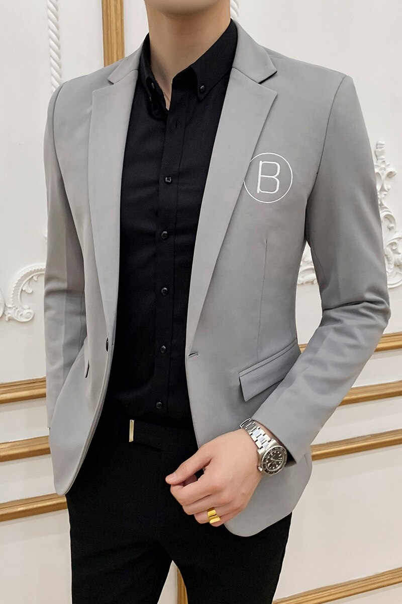 Kirjekirjonta miesten takki slim fit hihainen pieni puku veste puku homme bleiseri maskuliino mies bleiseri hombre miesten bleiserit