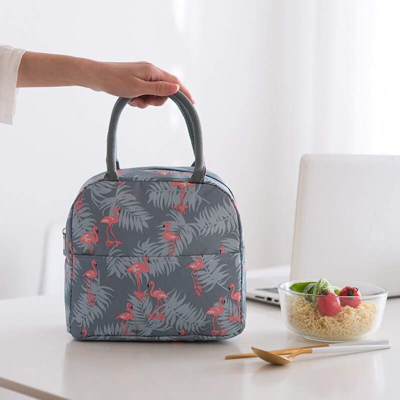 Cold Insulation Bag Thickened Lunch Bag Ice Bags Student Portable Waterproof Lunch Box Bags Lunch Box: Blue Firebird