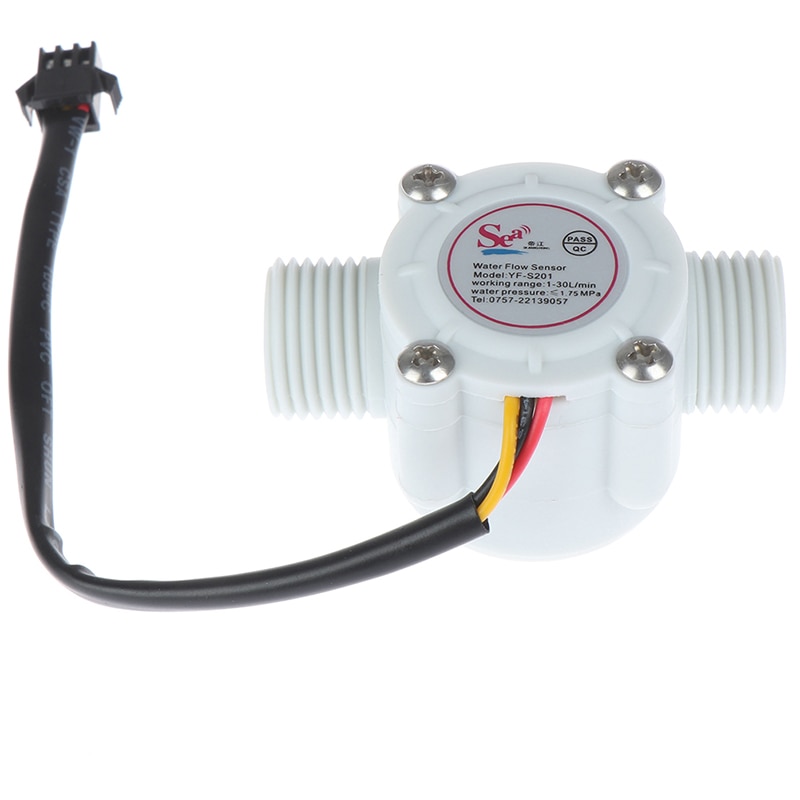 Interruptor de Sensor de flujo de agua de 1/2 pulgadas, medidor de flujo, Contador, Sensor, Control, efecto, caudalímetro, Hall 1-30L/min para Arduino