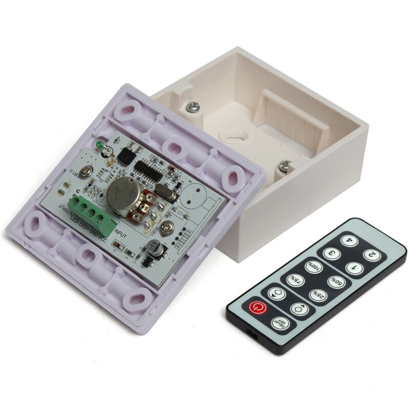 12V Infrared 12 Key Knob PWM Triac LED Dimmer Remote Controller Switch For LED Strip