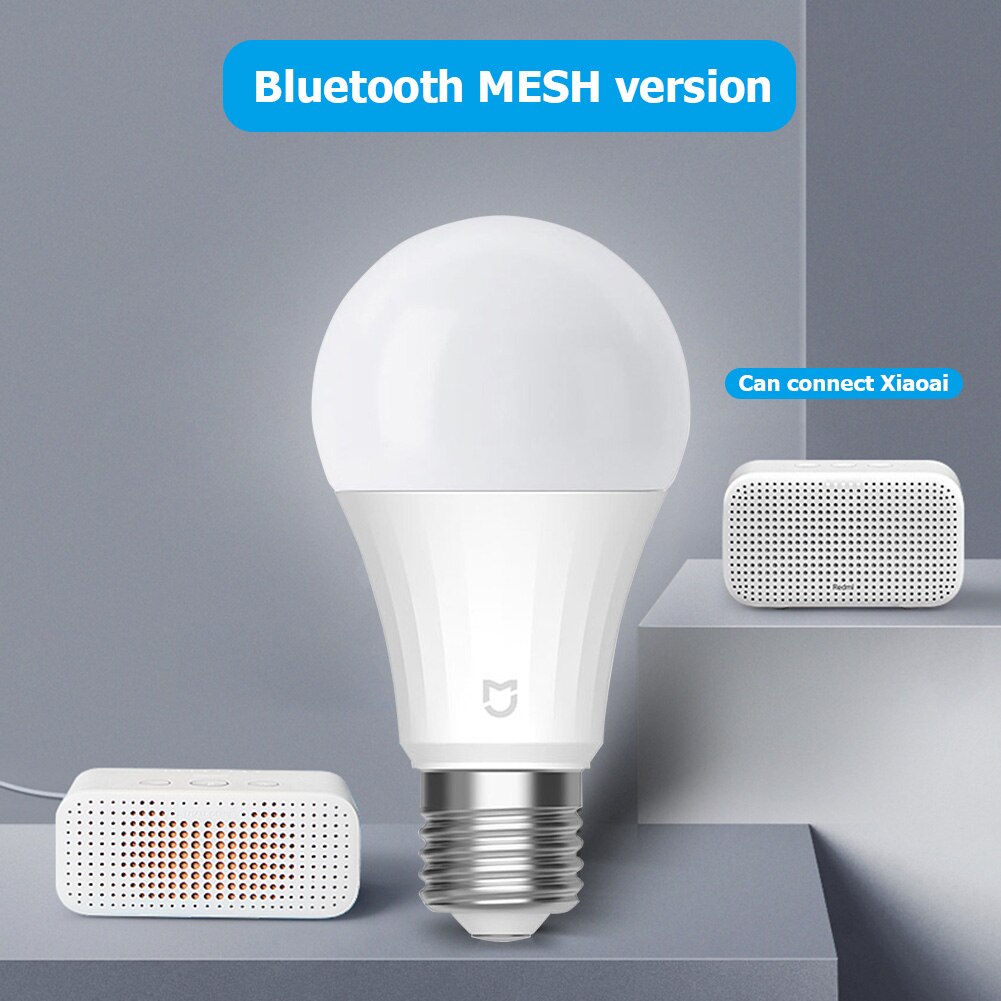 Xiaomi Mijia 5W E27 Bluetooth malla inteligente LED Bombilla 2700-6500K regulable Control de voz iluminación del hogar lámpara de noche linterna MJDP09YL