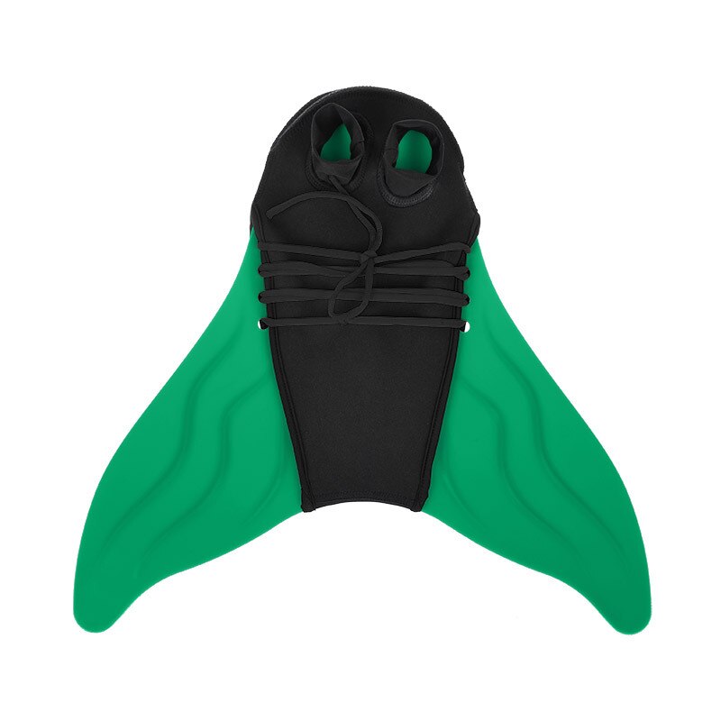 Adult Swim Fins Children Training Flippers Kids Mermaid Swim Swimming Foot Flipper Diving Feet Tail Swimming Equipment: Green / Adult