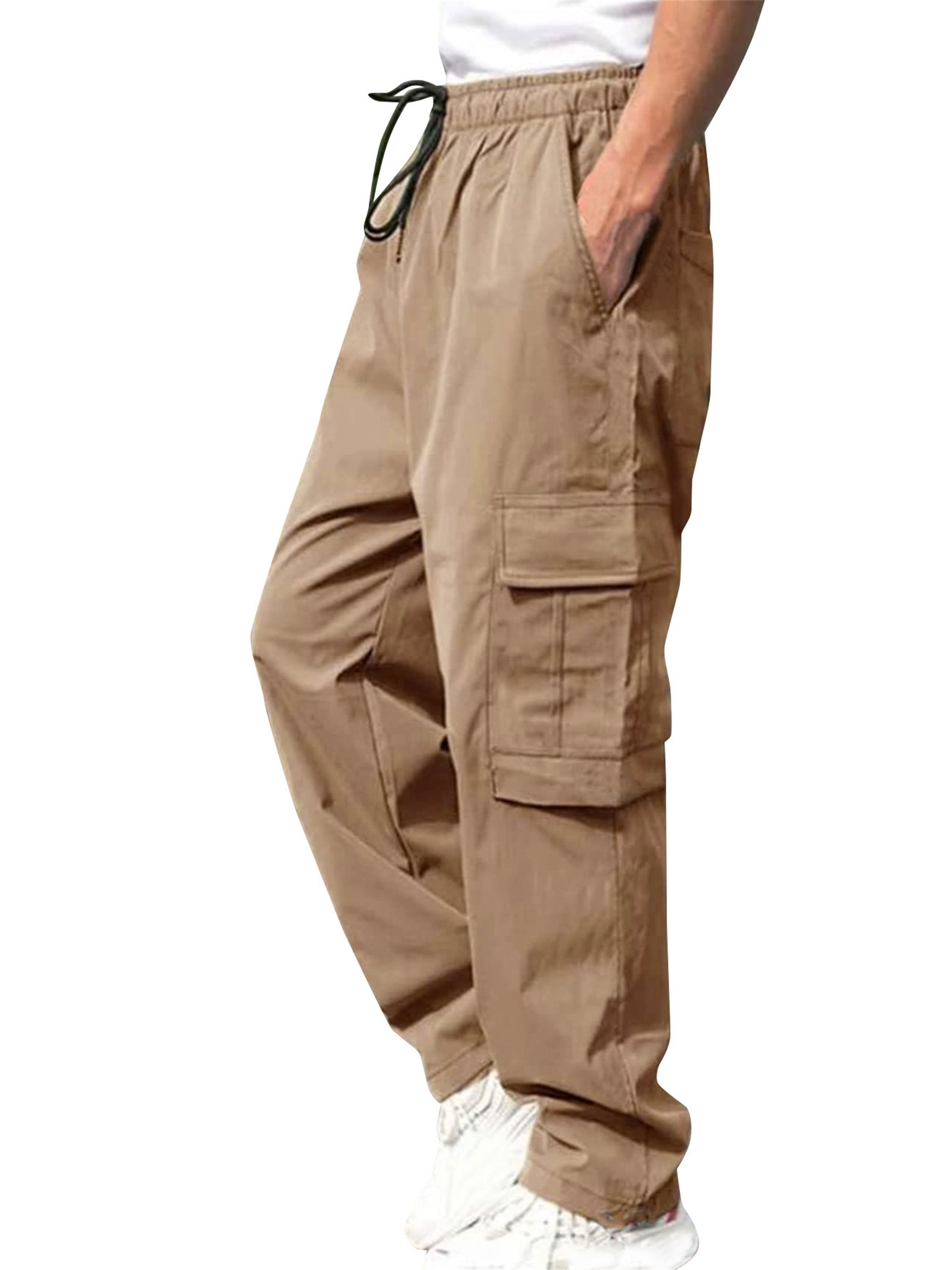 NewMen's Cargo pantalon coton noir pantalon de travail grande taille nouvel été décontracté escalade Joggers homme pantalons de survêtement printemps automne pantalon: XXL / Or