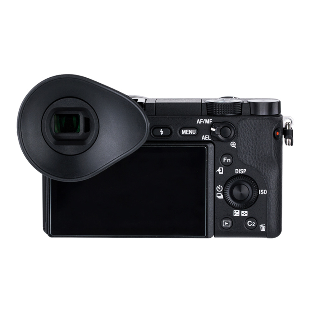 Klarere tilbehør simpelt kamera øjenskål 360 graders roterende dele mini blød silikone stort cover til sony  a6000 a6300 nex -7