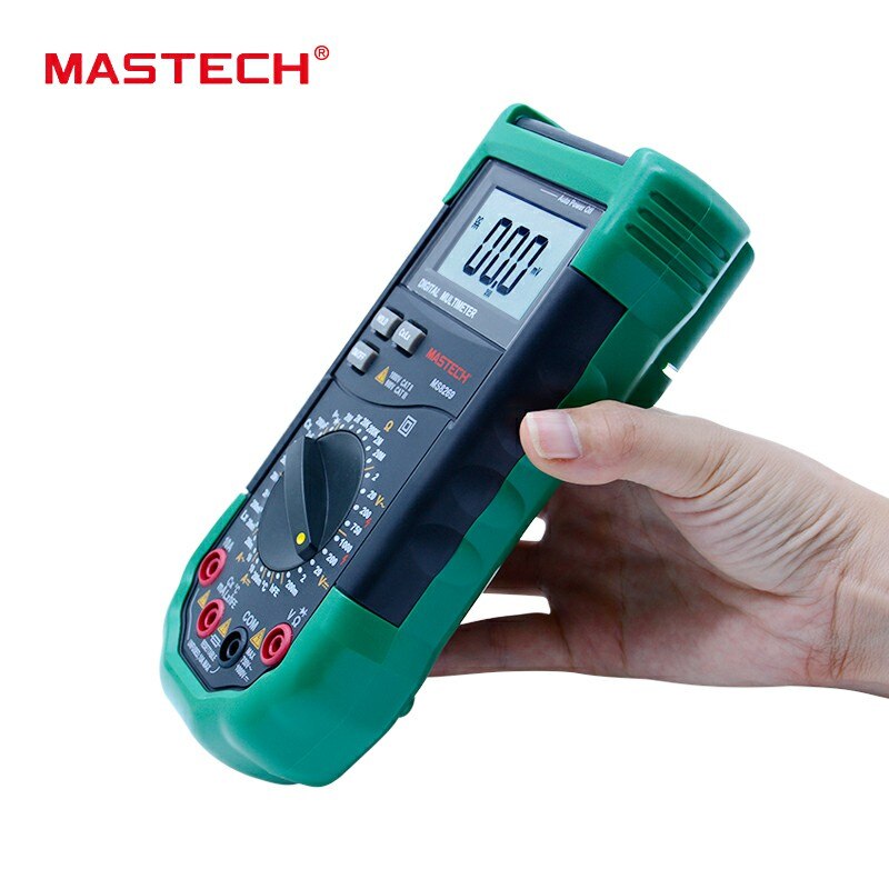 Digitalt multimeter 3 1/2 lcr meter ac / dc spænding strømmodstand kapacitans temperatur induktans tester mastech  ms8269