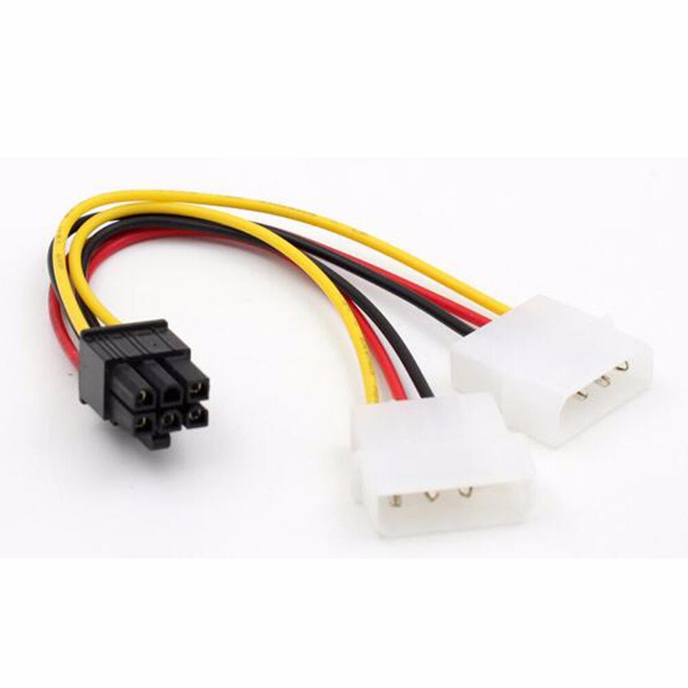 50pcs Dual 4pin to 6pin Graphics display card Power cable 4P to 6P ...