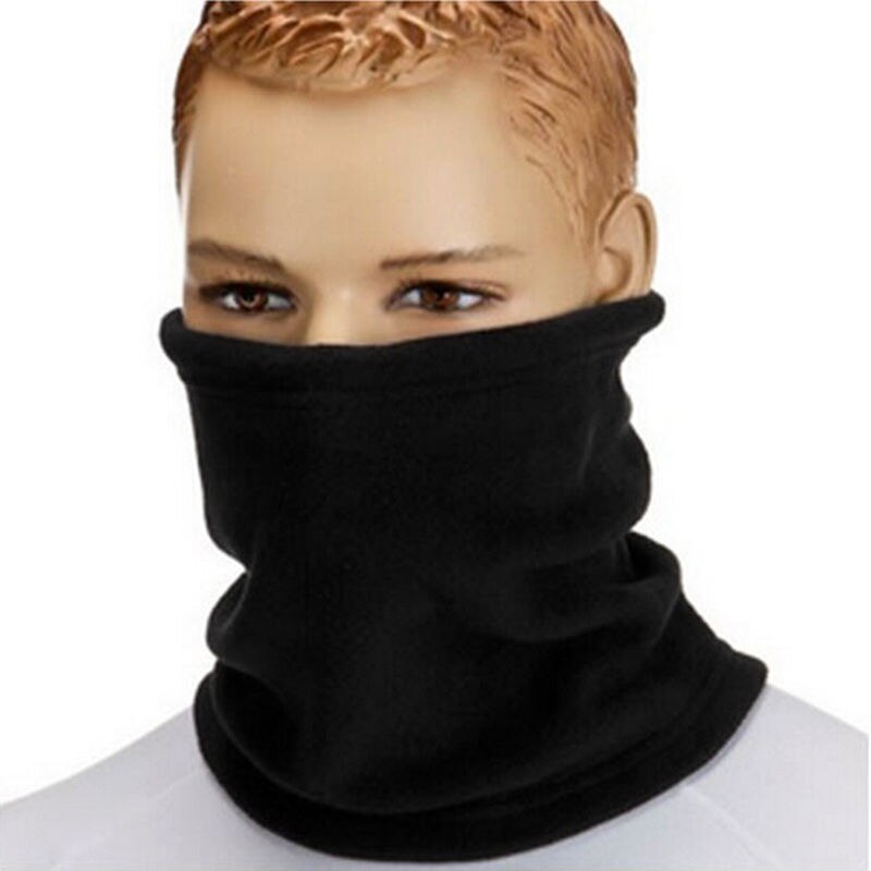 Varm mann myk fleece skjerf menn vinter skjerf ringe til menn hals sjal snood renning krage kvinner strikkede skjerf