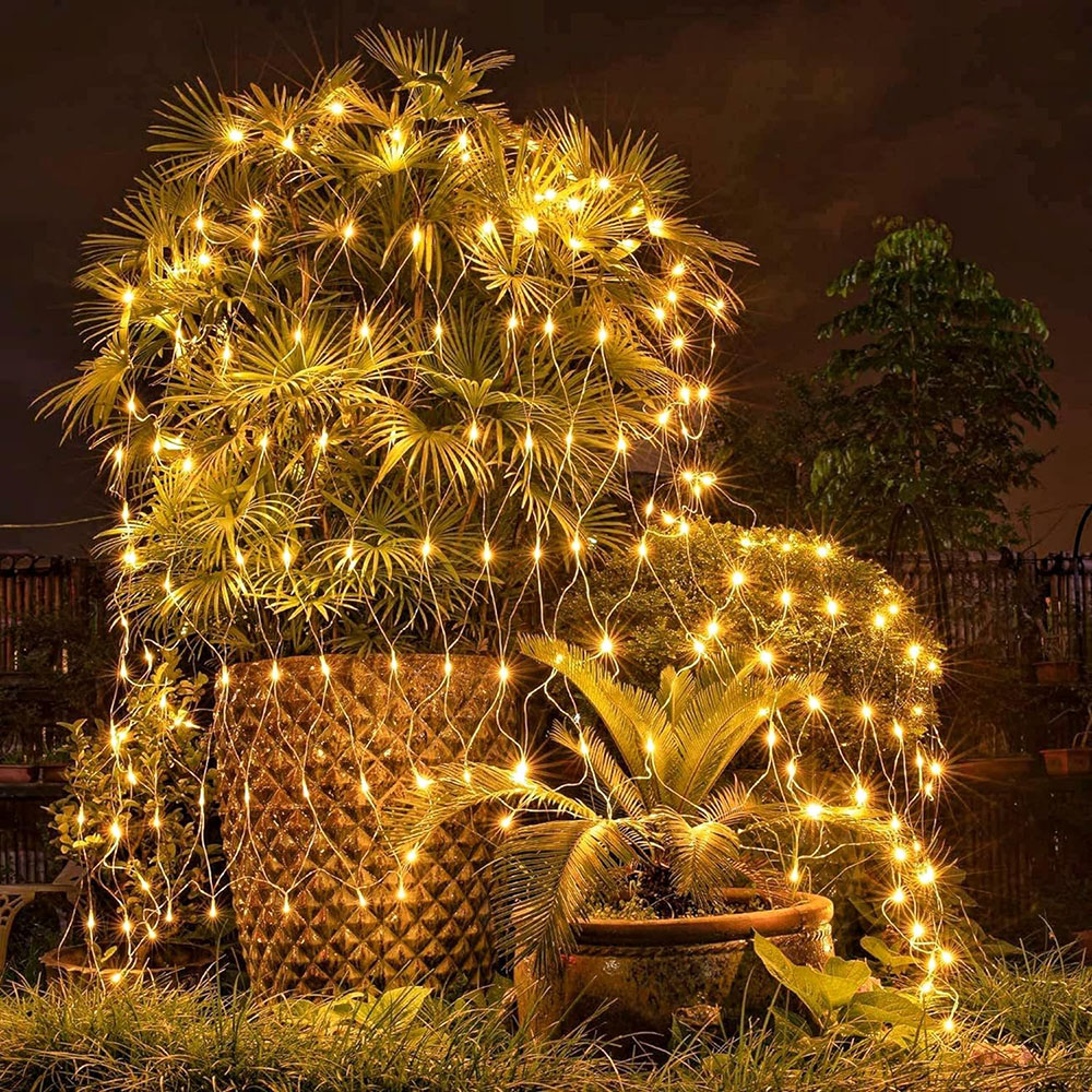 4mx6m 2mx3m 2mX2m Weihnachtsgirlanden LED Schnur Weihnachten Netz Licht Gebühr Weihnachten Party Garten Hochzeit Dekoration Vorhang Licht