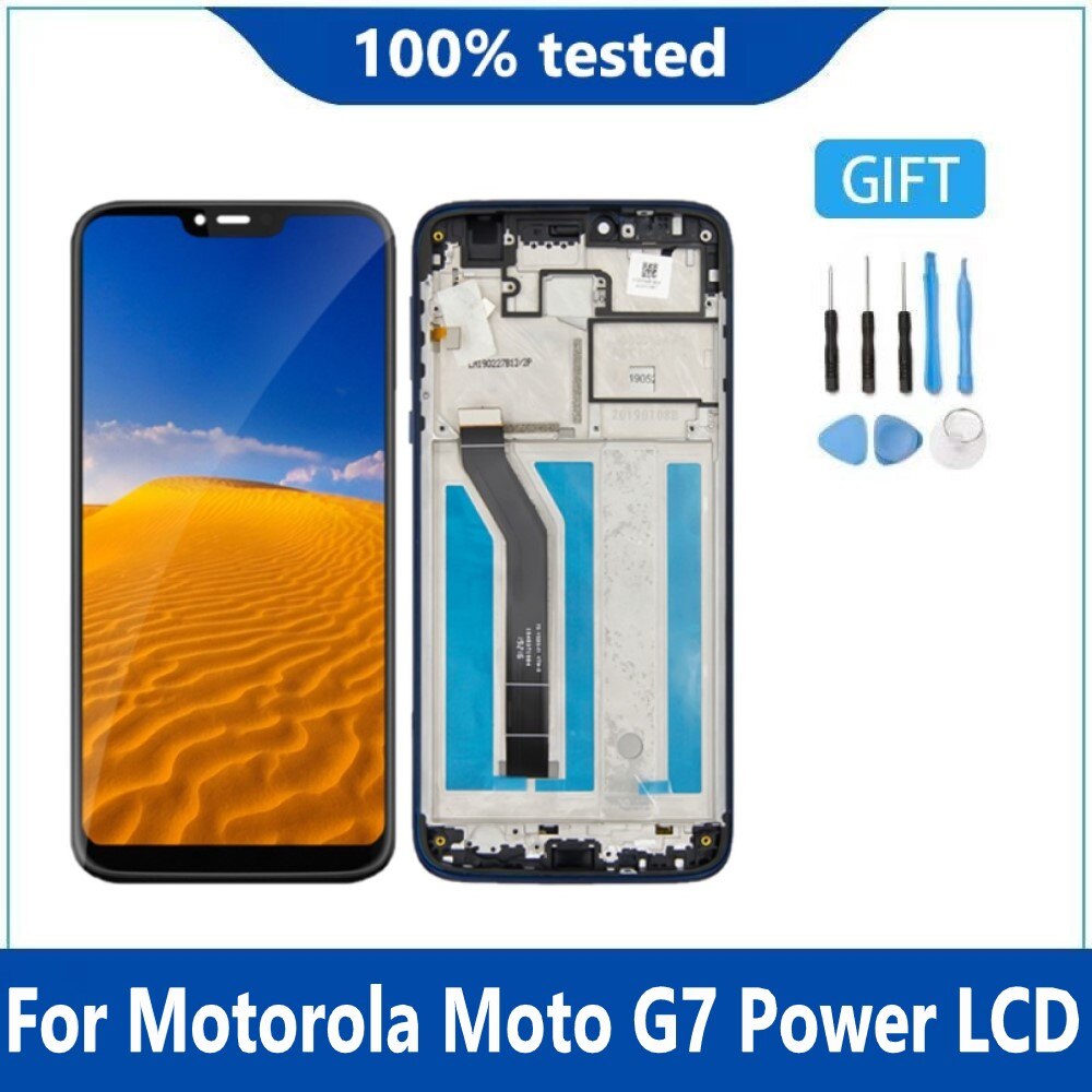 Original Lcd 6.2" For Motorola Moto G7 Power XT1955-5 XT1955-6 LCD Display Screen Digitizer Assembly With Frame Replacement LCD